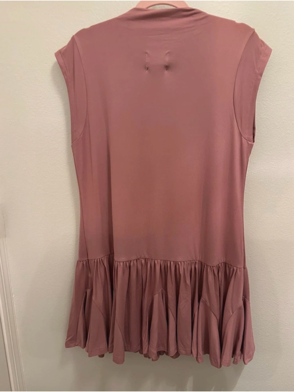 Umgee Sleeveless Rose Pink Drop-Waist Pleated Mini Dress - Picture 5 of 5